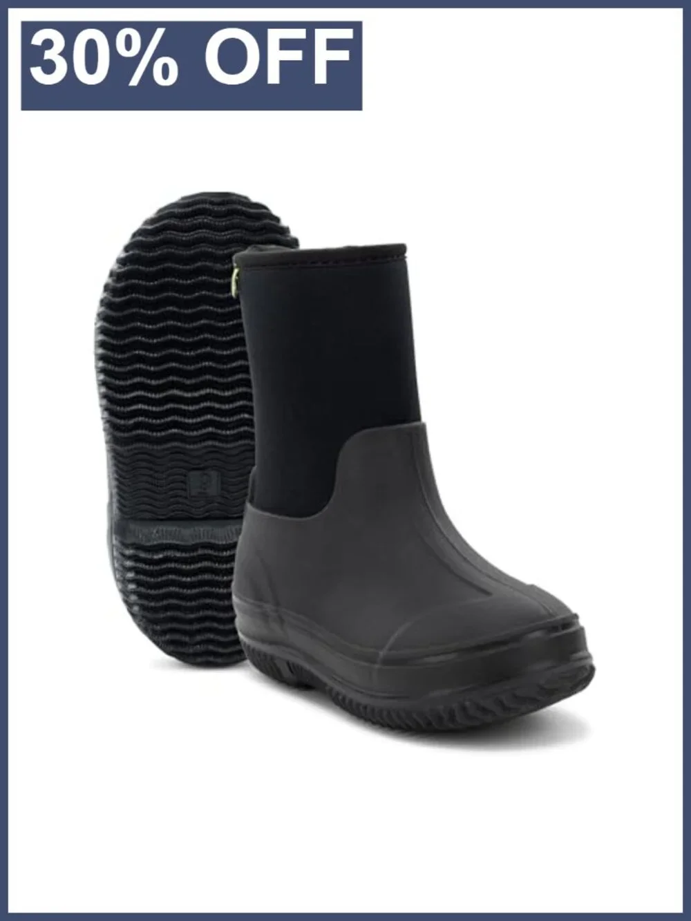 Kids Waterproof Neoprene Snow Boot Fleece Lined Insulated Outdoor